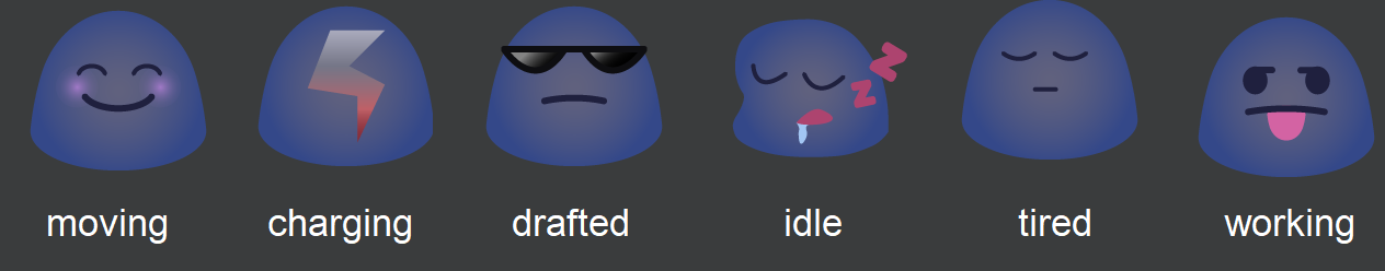 Emoji blobs or construction vehicles? Help me choose my game's visual identity | 😊 vs 🚜 |