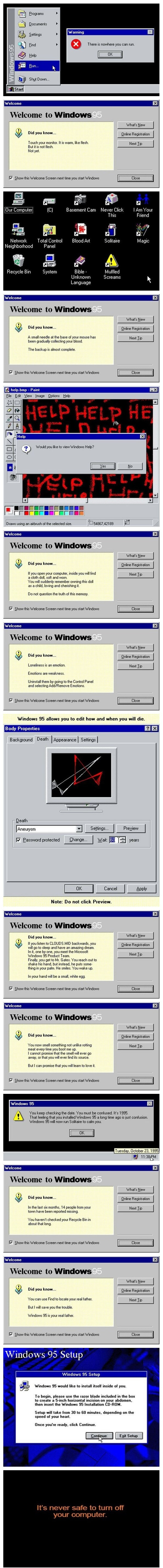 Windows 95 was not as user friendly as I remember it