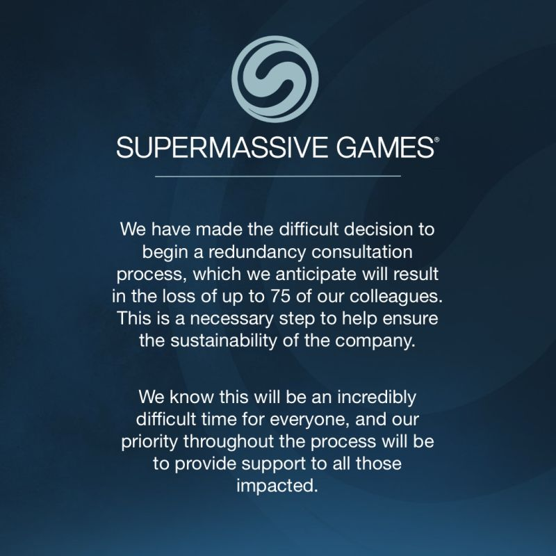Supermassive Games announces layoffs, up to 75 positions to be affected