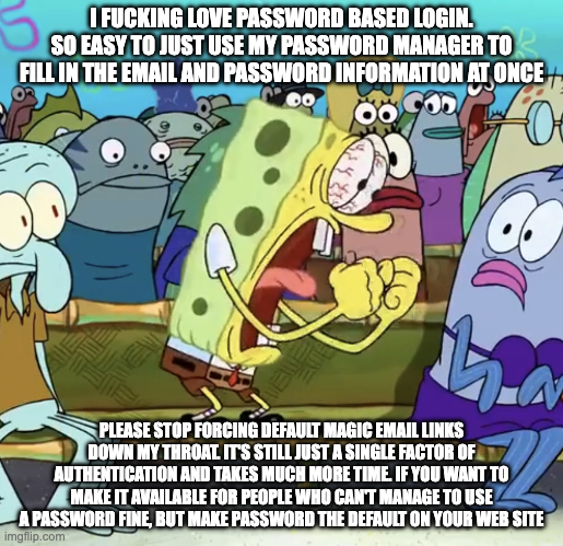 I love password based login