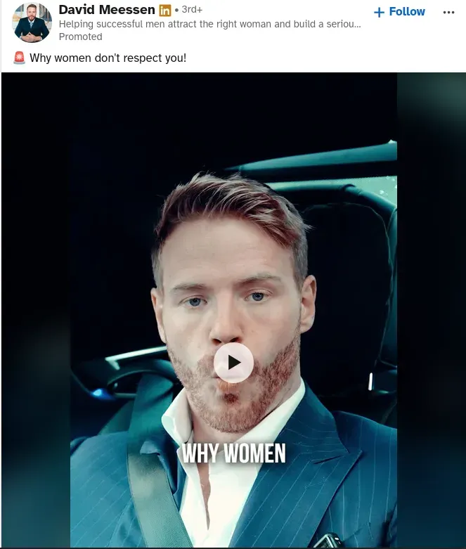 The f-ing manosphere is here, folks.