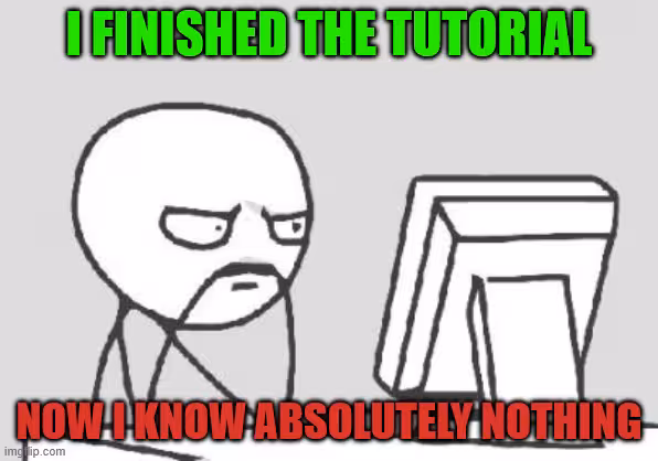 The beginner of tutorial hell