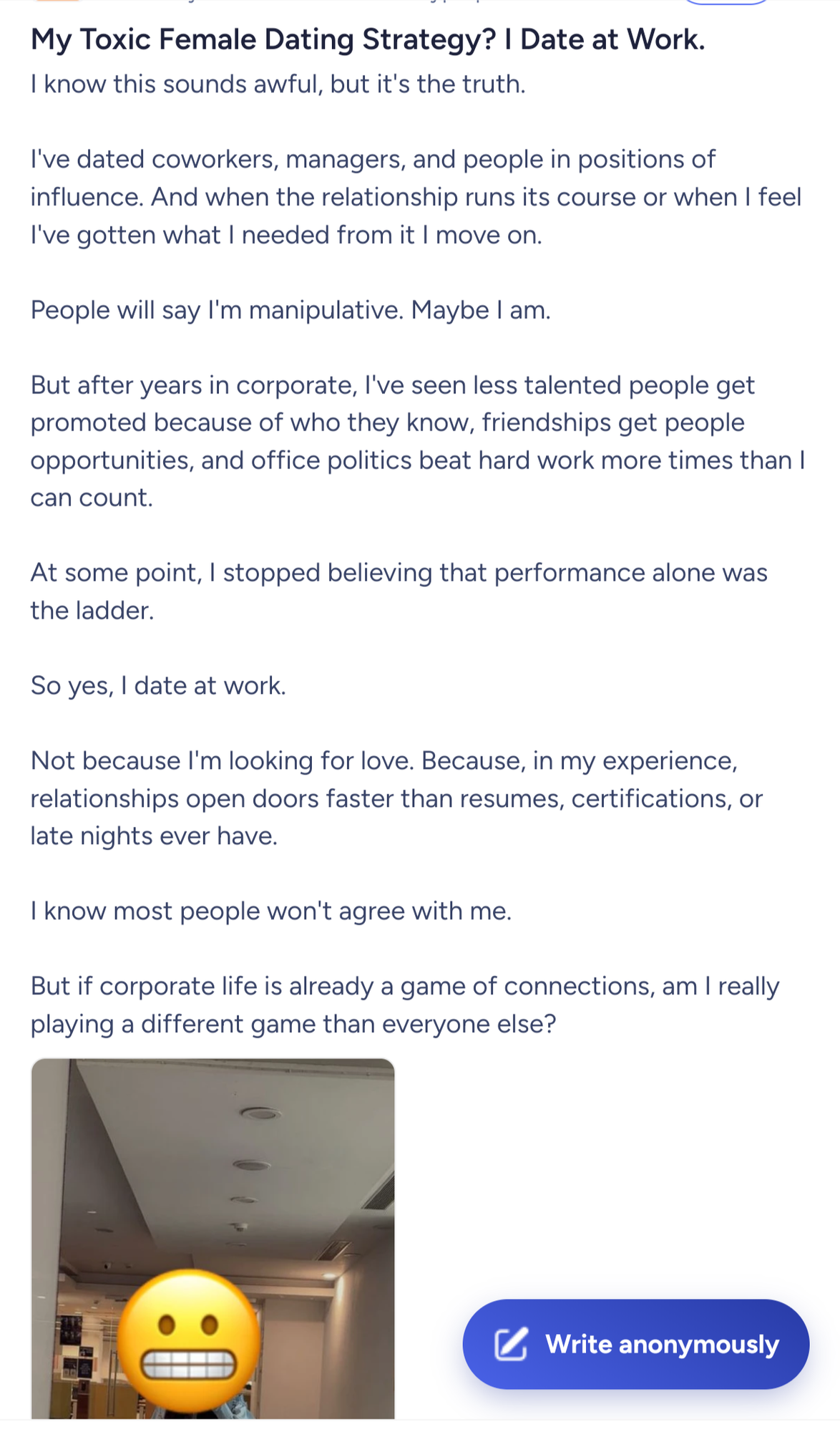 Bruh. Attention seeking maxxxing.