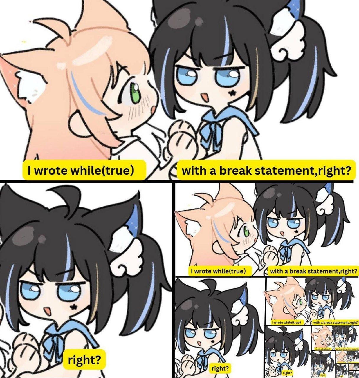 with a break statement right?