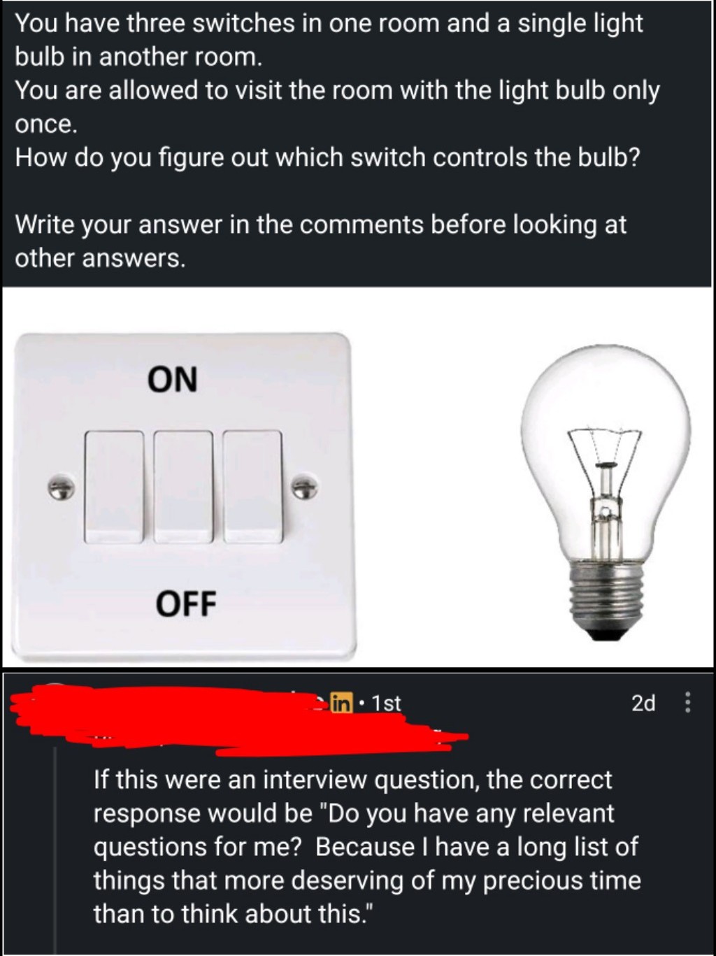 Op doesn't have time for interviews