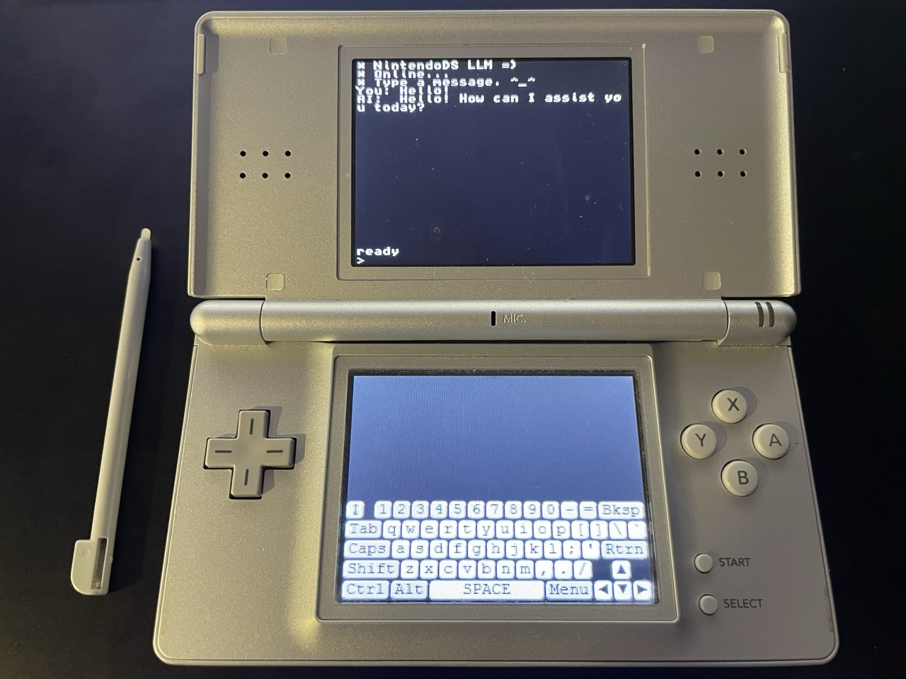 LLM on Nintendo DS Lite