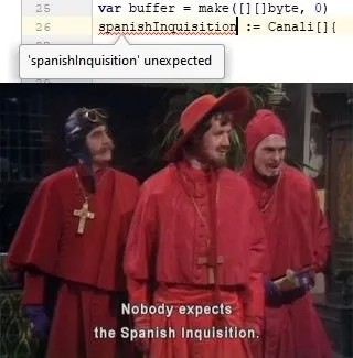 Unexpected Spanish Inquisition