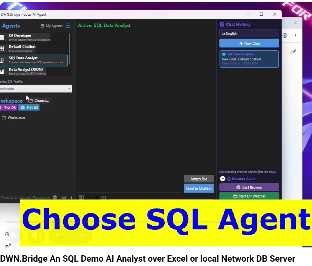 DWN.BRIDGE – Open-source Zero-Knowledge agent bridge for local database and file analysis