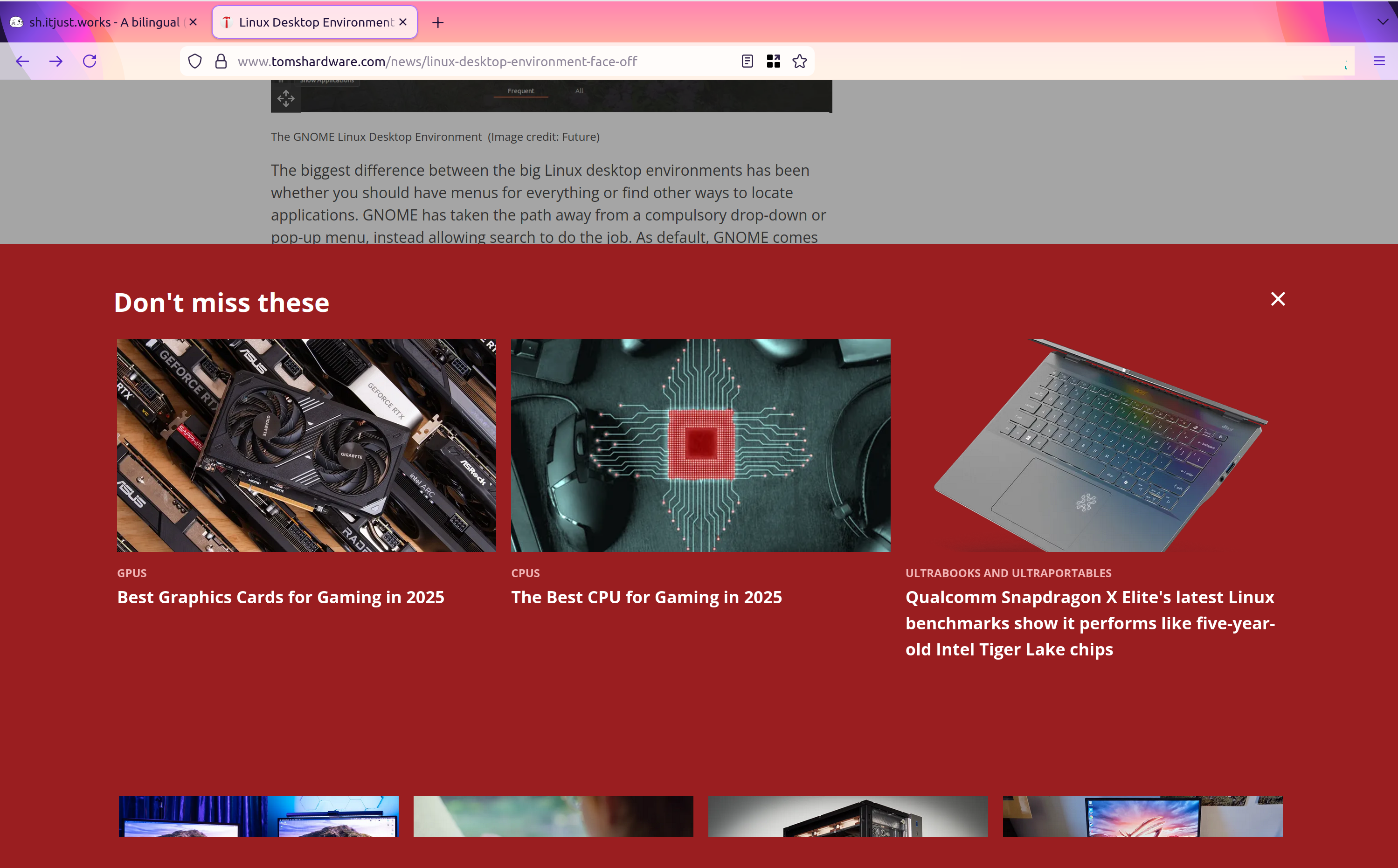 Tom's Hardware now hijacks the back button.