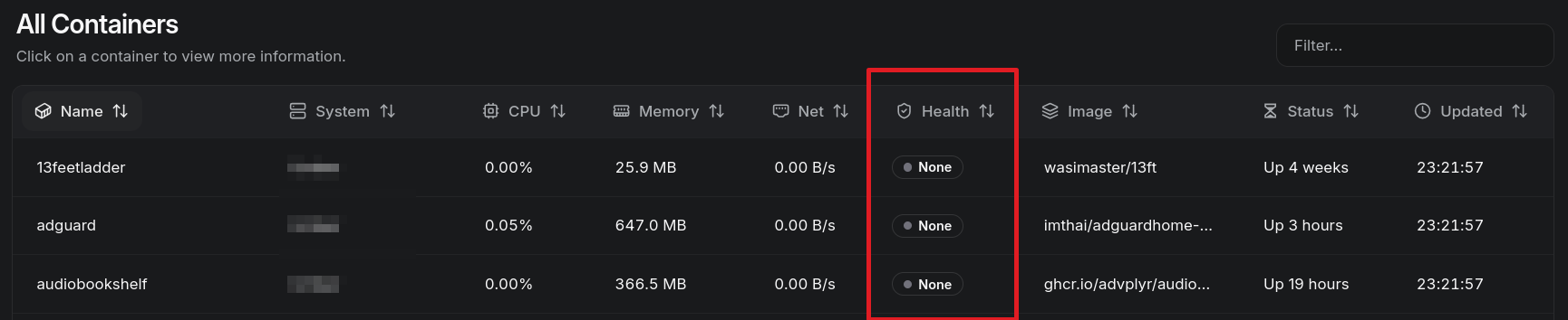 How do you healthcheck your containers?