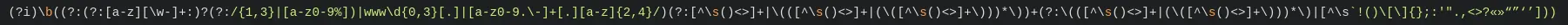Alright nerds, who can guess what this RegEx matches?