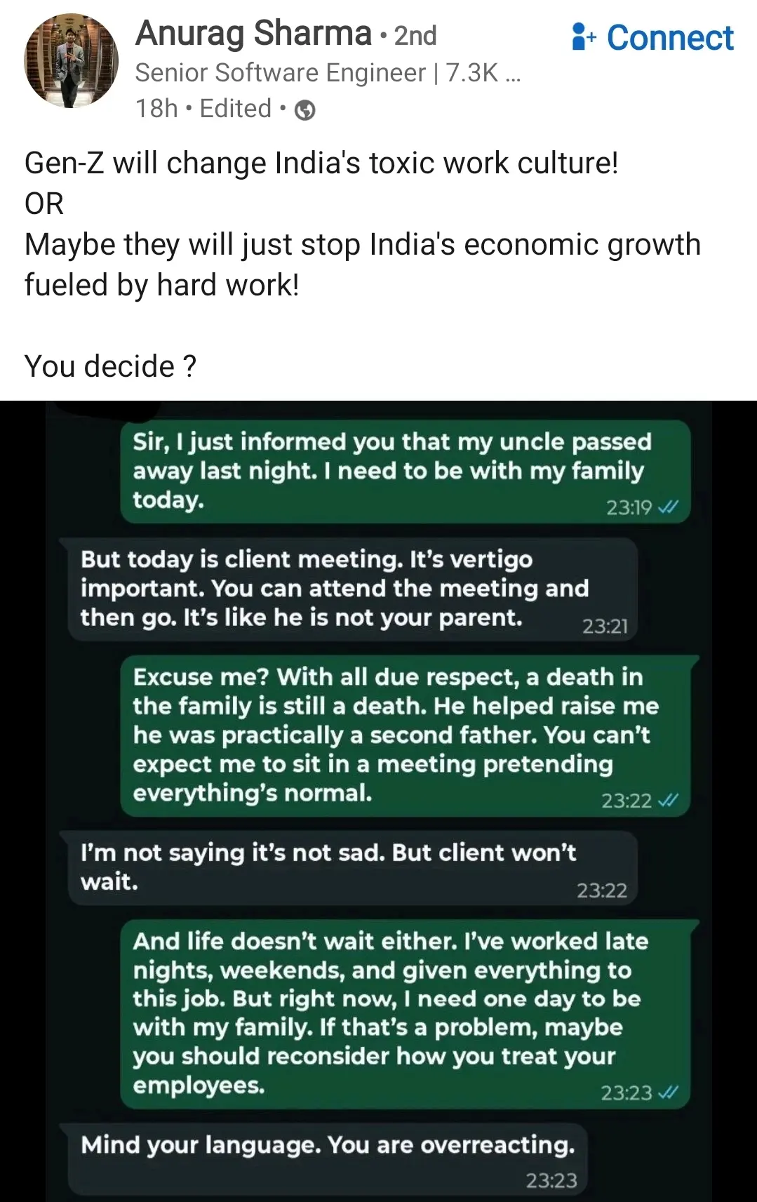 Economic growth is when you miss funerals