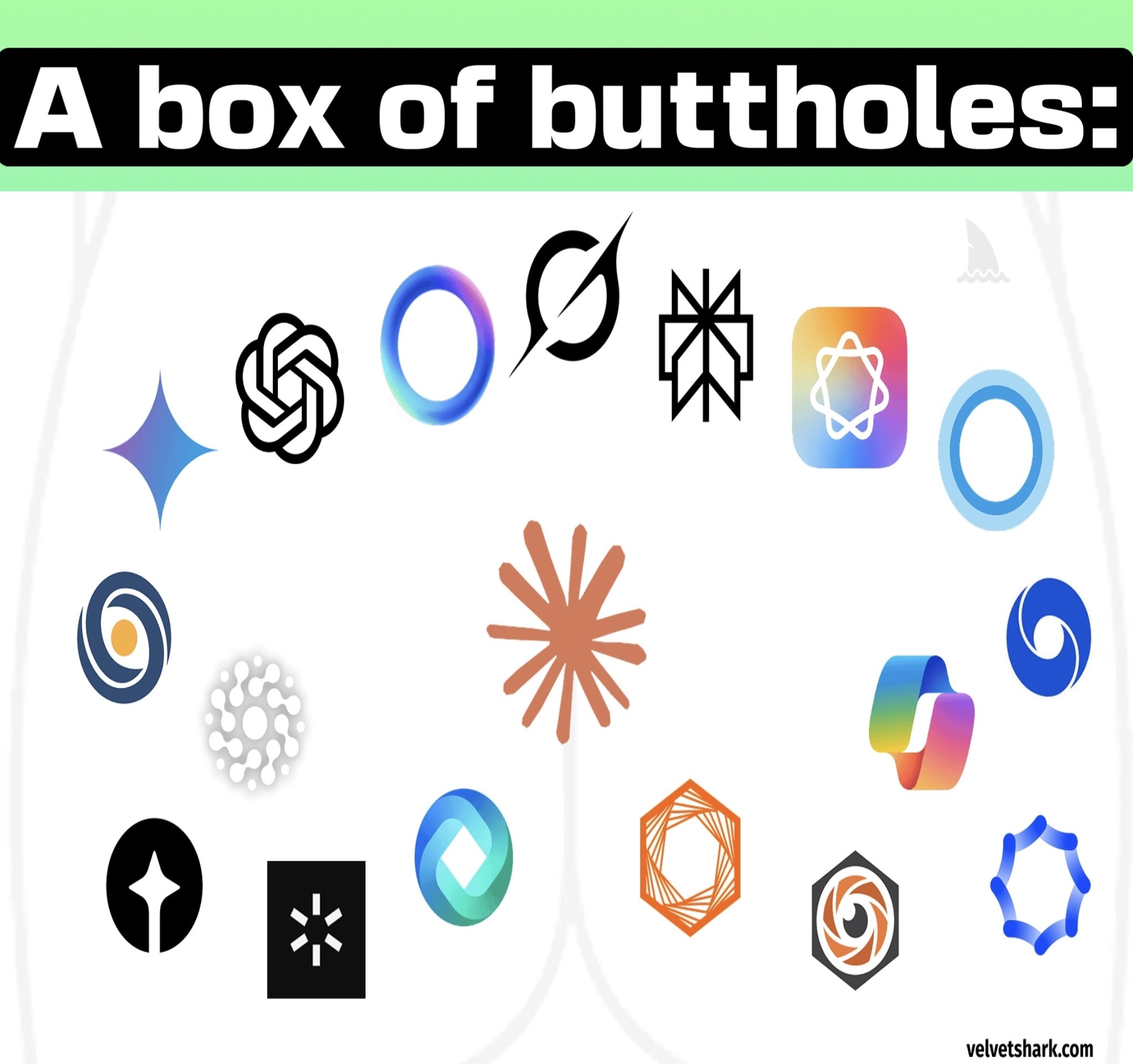 A box of buttholes