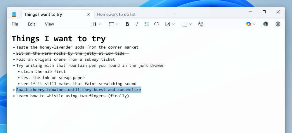 Windows 11 Notepad to support Markdown